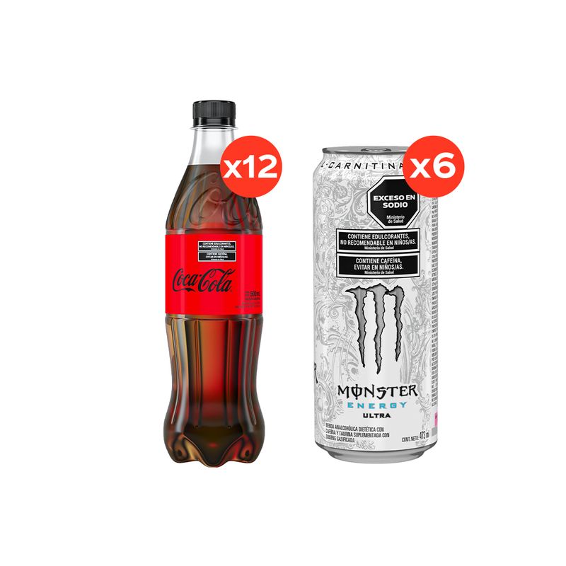 Coca-Cola-Zero-500ml-x12---Monster-Ultra-White-473ml-x6