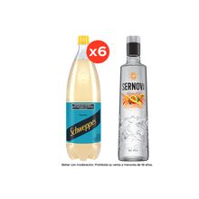 Schweppes Pomelo Zero 1,5L x6 + Vodka Sernova Tropical Passión 700ml x1