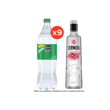 Sprite 1L x9 + Vodka Sernova Wild Berries 700ml x1