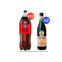 2 packs Coca Cola Zero 2,25L x6 + Fernet Branca 750ml x2