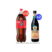 2 packs Coca Cola Original 2,25L x6 + Fernet Branca 750ml x2