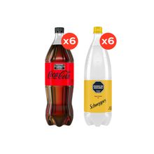 Coca Cola Zero 1,5L x6 + Schweppes Tónica 1,5L x6