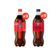 Coca Cola Original 1L x9 + Coca Cola Zero 1L x9