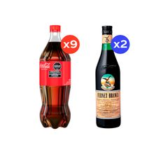 Coca Cola Original 1L x9 + Fernet Branca 750ml x2