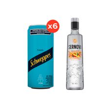 Schweppes Pomelo Zero Lata 310ml x6 + Vodka Sernova Tropical Passión 700ml x1