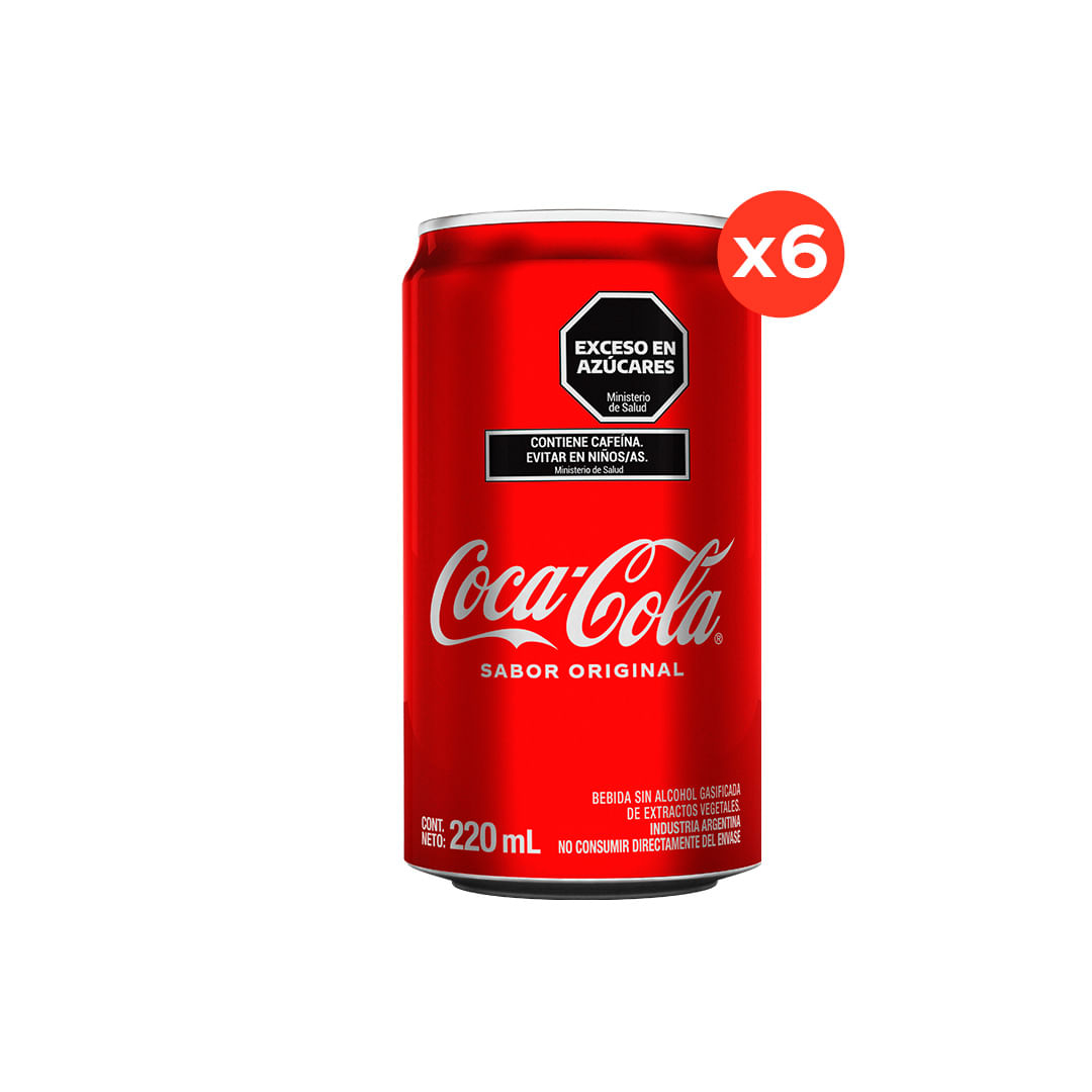 Coca Cola Original Lata 220ml x6 - Andina - Coca-Cola