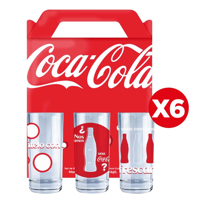 Vasos Verano Coca Cola x6 Andina - Coca-Cola