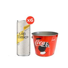 Schweppes Gin&Tónic 310ml x6 + Frapera Mundial Coca–Cola