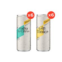 Schweppes Gin&Tónic 310ml x6 + Schweppes Vodka&Citrus 310ml x6
