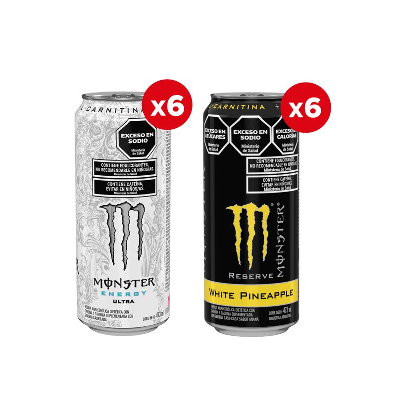 Monster-pineapple-473ml-x6---Monster-ultra-473ml-x6