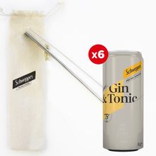 Schweppes Gin&Tónic 310ml x6 + Sorbetes Schweppes x1