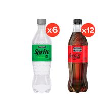 Sprite Zero 500ml x6 + Coca Cola Zero 500ml x12
