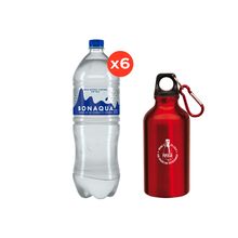 Bonaqua 1,5L Sin Gas x6 + Botella Metal Coca–Cola