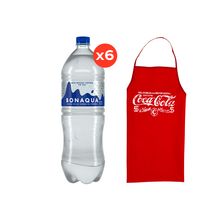 Bonaqua 1,5L Sin Gas x6 + Delantal Coca–Cola