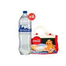 Bonaqua 1,5L Sin Gas x6 + Bolso Verano Coca Cola x1