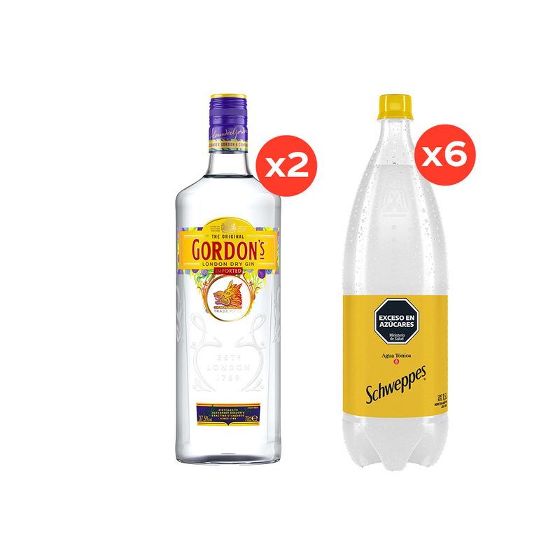 Gordon-700ml-x2---Schweppes-Tonica-15L-x6