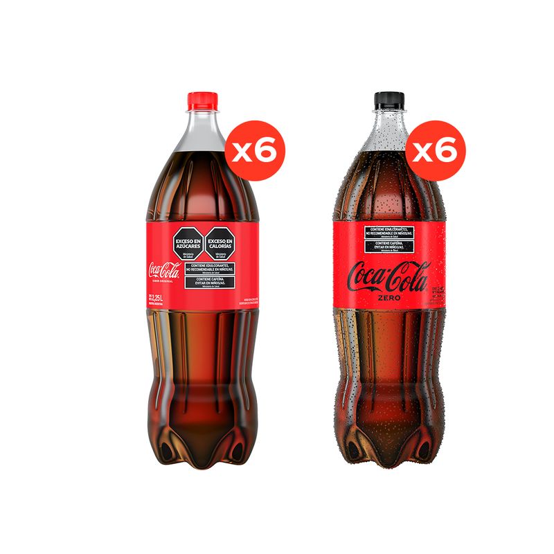 Coca-Cola-Original-2250ml-x6---Coca-Cola-Zero-2250ml-x6