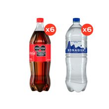 Coca–Cola Original 1,5L x6 + Bonaqua 1,5L Sin Gas x6