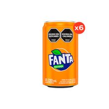 Fanta Naranja Lata 220ml x6