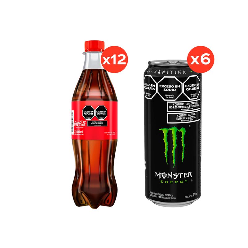 Coca-Cola-Original-500ml-x12---Monster-Green-473ml-x6-