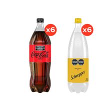 Coca–Cola Zero 1,5L x6 + Schweppes Tónica 1,5L x6