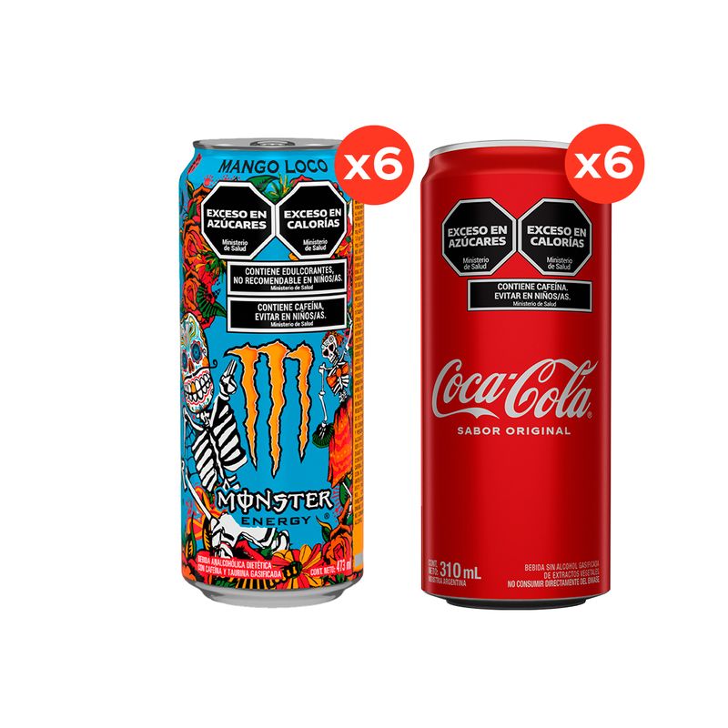 Coca-Cola-Original-310ml-x6---Monster-Mango-Loco-473ml-x6