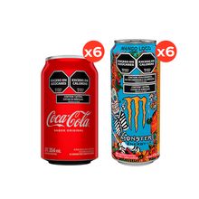 Coca-Cola Original Lata 354ml x6 + Monster Mango Loco 473ml x6
