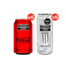 Coca-Cola Zero Lata 354ml x6 + Monster Ultra White 473ml x6