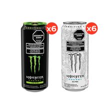 Monster Green Zero 473ml x6 + Monster Ultra White 473ml x6