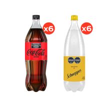 Coca–Cola Zero 1,5L x6 + Schweppes Tónica 1,5L x6