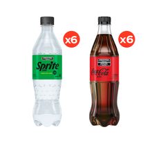 Sprite Zero 500ml x6 + Coca-Cola Zero 500ml x6