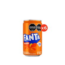 Fanta Naranja Lata 220ml x6