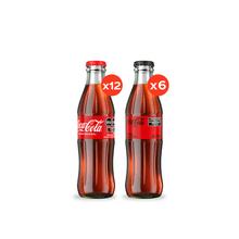 Coca Cola Original Vidrio 237ml x12 + Coca-Cola Zero Vidrio 237ml x6