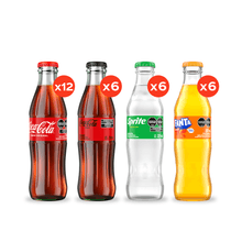 Coca-Cola 237ml x12 + Coca-Cola Zero 237ml x6 + Sprite 237ml x6 + Fanta 237ml x6